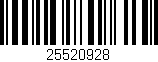 Código de barras (EAN, GTIN, SKU, ISBN): '25520928'
