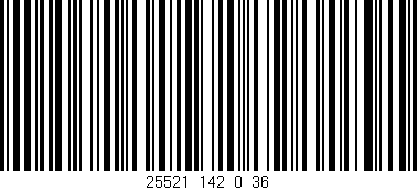 Código de barras (EAN, GTIN, SKU, ISBN): '25521_142_0_36'