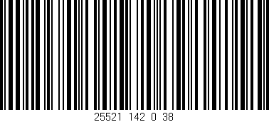 Código de barras (EAN, GTIN, SKU, ISBN): '25521_142_0_38'