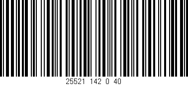 Código de barras (EAN, GTIN, SKU, ISBN): '25521_142_0_40'
