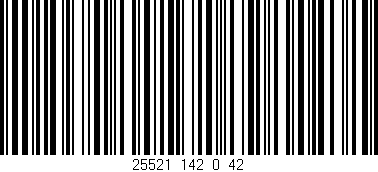 Código de barras (EAN, GTIN, SKU, ISBN): '25521_142_0_42'