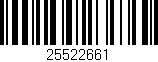 Código de barras (EAN, GTIN, SKU, ISBN): '25522661'