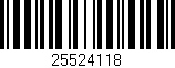 Código de barras (EAN, GTIN, SKU, ISBN): '25524118'
