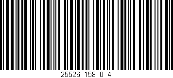 Código de barras (EAN, GTIN, SKU, ISBN): '25526_158_0_4'