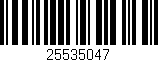 Código de barras (EAN, GTIN, SKU, ISBN): '25535047'