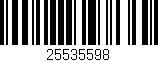 Código de barras (EAN, GTIN, SKU, ISBN): '25535598'