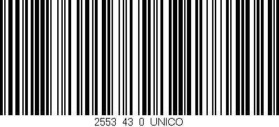 Código de barras (EAN, GTIN, SKU, ISBN): '2553_43_0_UNICO'