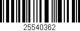 Código de barras (EAN, GTIN, SKU, ISBN): '25540362'