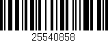 Código de barras (EAN, GTIN, SKU, ISBN): '25540858'