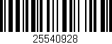 Código de barras (EAN, GTIN, SKU, ISBN): '25540928'