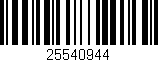 Código de barras (EAN, GTIN, SKU, ISBN): '25540944'