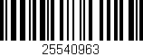 Código de barras (EAN, GTIN, SKU, ISBN): '25540963'