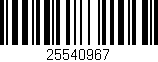 Código de barras (EAN, GTIN, SKU, ISBN): '25540967'