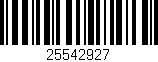 Código de barras (EAN, GTIN, SKU, ISBN): '25542927'
