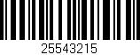 Código de barras (EAN, GTIN, SKU, ISBN): '25543215'