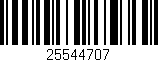 Código de barras (EAN, GTIN, SKU, ISBN): '25544707'