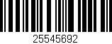 Código de barras (EAN, GTIN, SKU, ISBN): '25545692'