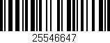Código de barras (EAN, GTIN, SKU, ISBN): '25546647'