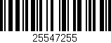 Código de barras (EAN, GTIN, SKU, ISBN): '25547255'