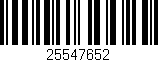 Código de barras (EAN, GTIN, SKU, ISBN): '25547652'