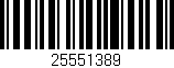 Código de barras (EAN, GTIN, SKU, ISBN): '25551389'