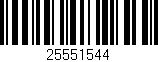 Código de barras (EAN, GTIN, SKU, ISBN): '25551544'