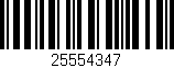Código de barras (EAN, GTIN, SKU, ISBN): '25554347'
