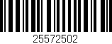 Código de barras (EAN, GTIN, SKU, ISBN): '25572502'