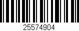 Código de barras (EAN, GTIN, SKU, ISBN): '25574904'