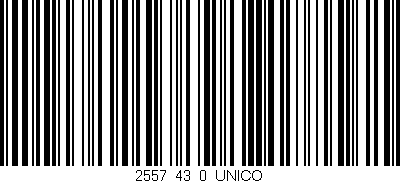 Código de barras (EAN, GTIN, SKU, ISBN): '2557_43_0_UNICO'