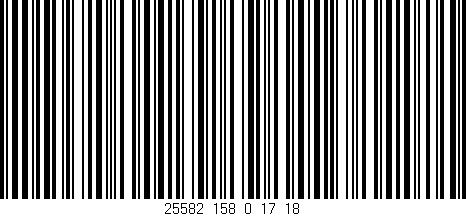 Código de barras (EAN, GTIN, SKU, ISBN): '25582_158_0_17/18'