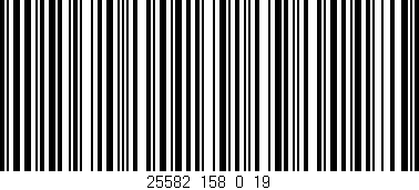 Código de barras (EAN, GTIN, SKU, ISBN): '25582_158_0_19'