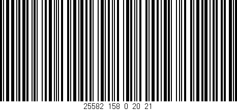 Código de barras (EAN, GTIN, SKU, ISBN): '25582_158_0_20/21'