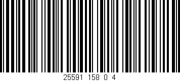 Código de barras (EAN, GTIN, SKU, ISBN): '25591_158_0_4'