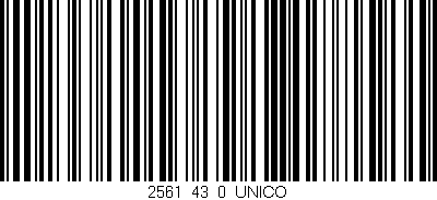 Código de barras (EAN, GTIN, SKU, ISBN): '2561_43_0_UNICO'