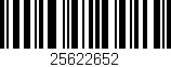 Código de barras (EAN, GTIN, SKU, ISBN): '25622652'