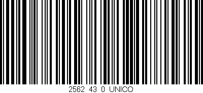 Código de barras (EAN, GTIN, SKU, ISBN): '2562_43_0_UNICO'