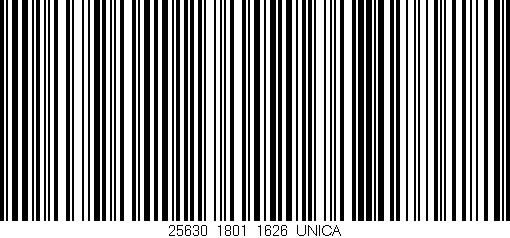 Código de barras (EAN, GTIN, SKU, ISBN): '25630_1801_1626_UNICA'