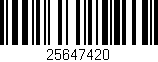 Código de barras (EAN, GTIN, SKU, ISBN): '25647420'