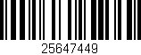 Código de barras (EAN, GTIN, SKU, ISBN): '25647449'