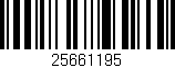 Código de barras (EAN, GTIN, SKU, ISBN): '25661195'