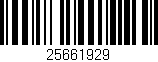Código de barras (EAN, GTIN, SKU, ISBN): '25661929'