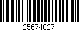 Código de barras (EAN, GTIN, SKU, ISBN): '25674827'