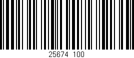 Código de barras (EAN, GTIN, SKU, ISBN): '25674/100'