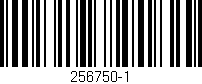 Código de barras (EAN, GTIN, SKU, ISBN): '256750-1'