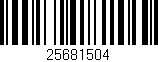 Código de barras (EAN, GTIN, SKU, ISBN): '25681504'