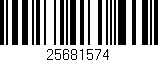 Código de barras (EAN, GTIN, SKU, ISBN): '25681574'