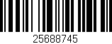 Código de barras (EAN, GTIN, SKU, ISBN): '25688745'