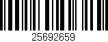 Código de barras (EAN, GTIN, SKU, ISBN): '25692659'