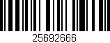 Código de barras (EAN, GTIN, SKU, ISBN): '25692666'